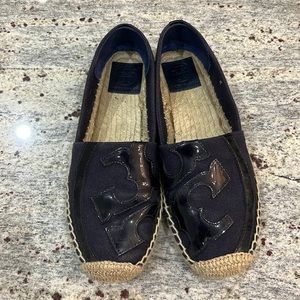 Tory Burch navy espadrilles